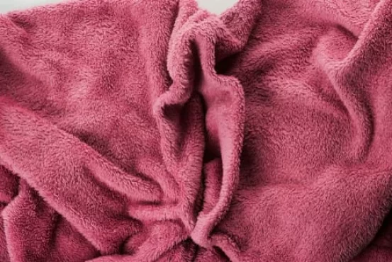 Pink-Colored-Towel-Shaped-Like-Female-Genitalia